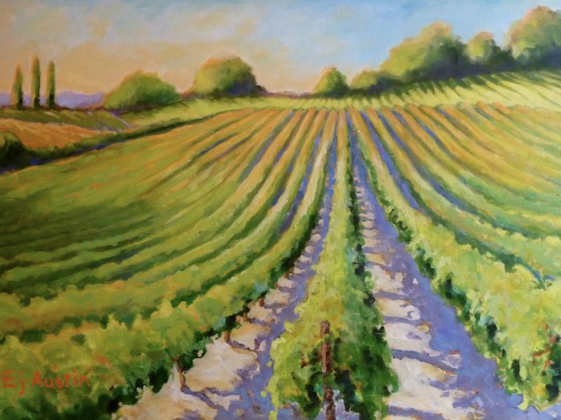 Serendipity Vineyards 24 x 36 acrylic on canvas - sold