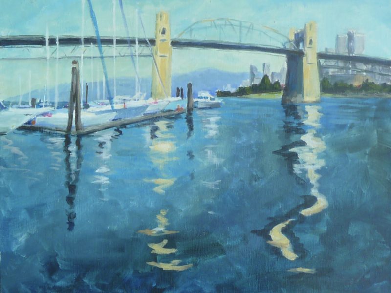 Burrard Street Bridge 16 x 20 acrylic on canvas