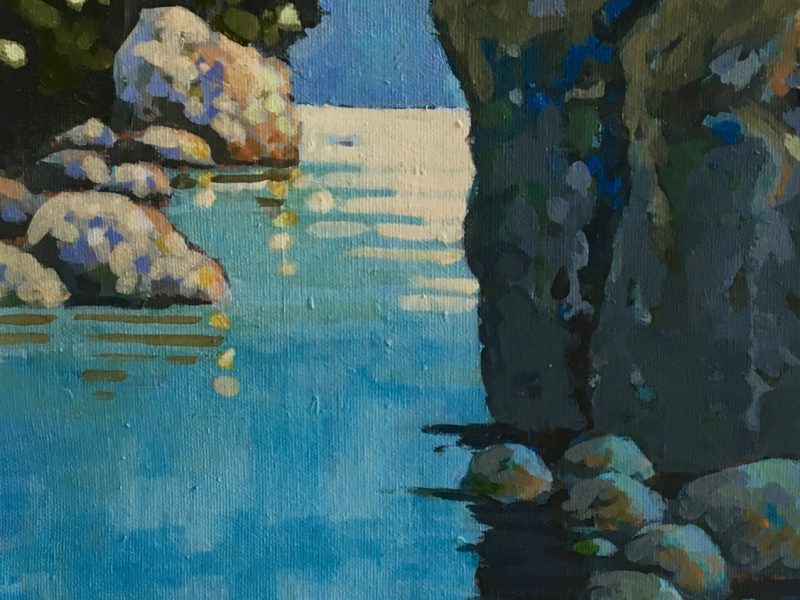 Capilano River Canyon 10 x 20 acrylic on canvas - sold