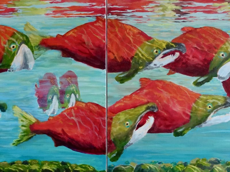 Going My Way? 24 x 60, dyptich, acrylic on canvas