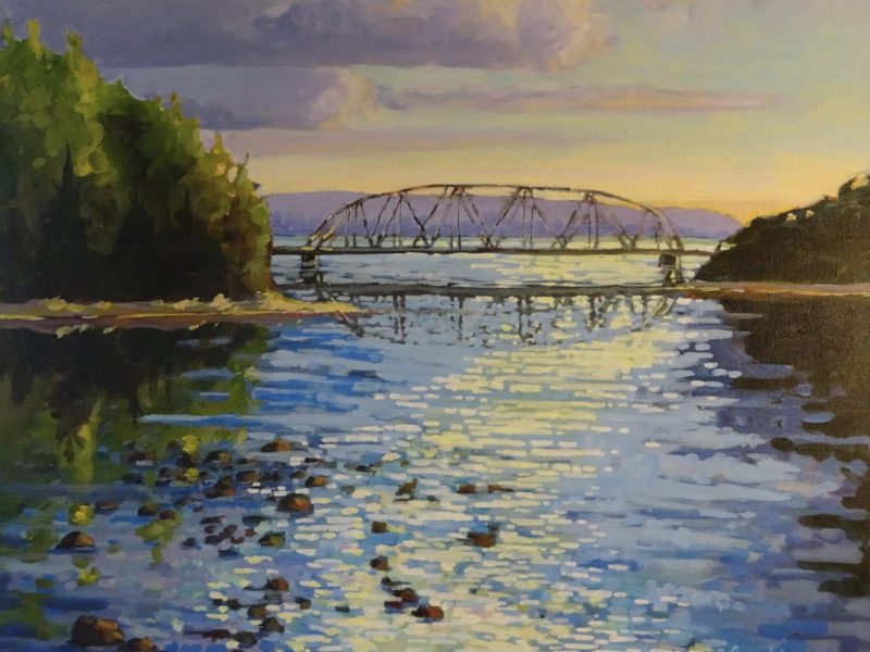 Capilano River Bridge 20 x 24 acrylic on canvas - sold