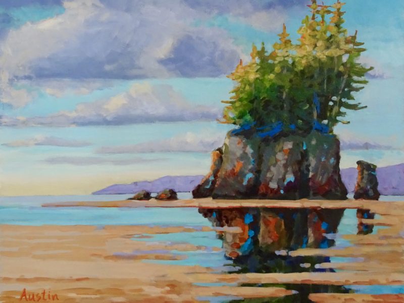 Sea Stack, West Coast 16 x 20 acrylic on canvas - sold