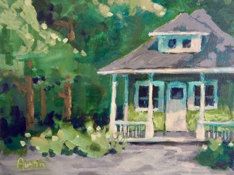 BC Mills House, Lynn Valley 8 x 10 acrylic on canvas - sold