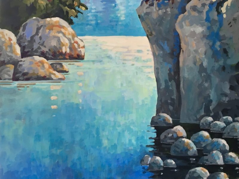 Capilano River Canyon 24 x 36 acrylic on canvas - sold