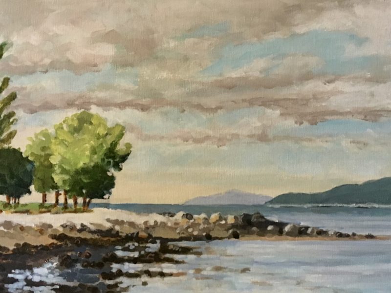 Spanish Banks, West 12 x 24, acrylic on canvas