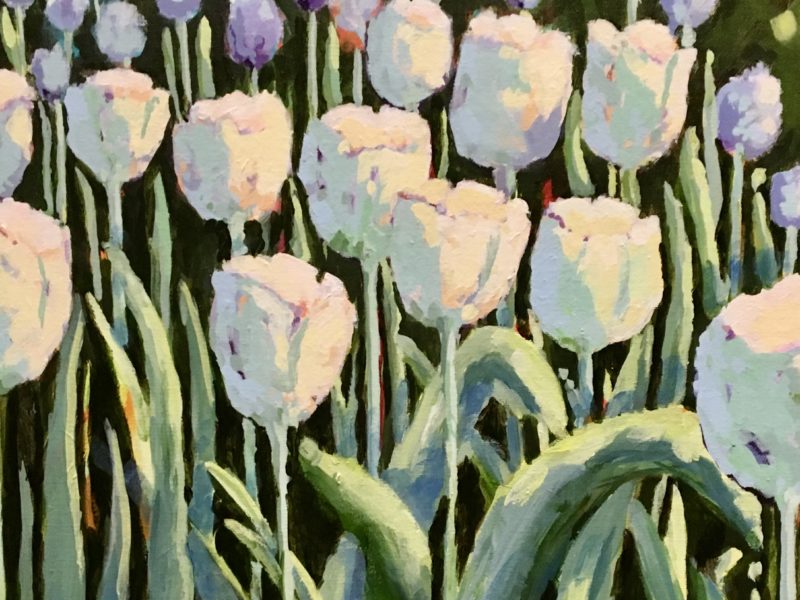 White Tulips 18 x 24, acrylic on canvas - sold