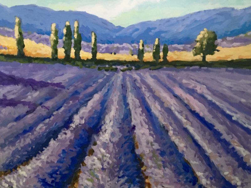 French Lavender 30 x 30, acrylic on canvas - sold