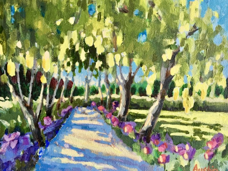 Laburnum Walk 8 x 10, acrylic on  canvas