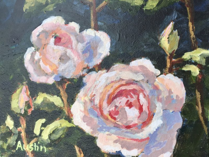 Roses in Pink 8 x 10 acrylic on canvas