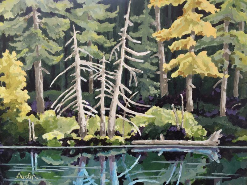 Forest Reflections 2 18 x 24 acrylic on canvas