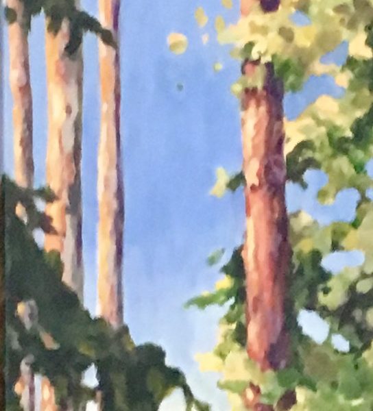 Forest Path 12 x 48, acrylic on canvas - sold