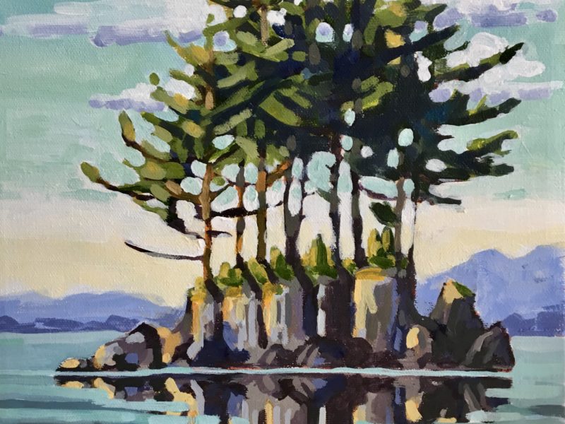 West Coast Sketch 10 x 10, acrylic on canvas - sold