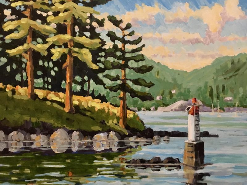 Snug Cove Entrance 16 x 20, acrylic on canvas