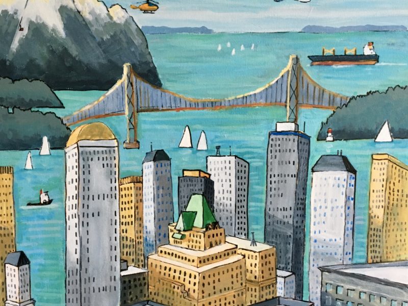 Vancouver Elements 20 x 20, acrylic on canvas