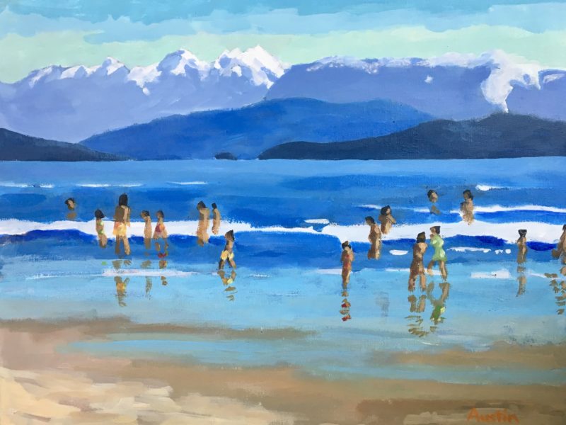 Spanish Banks Summer 16 x 20 acrylic on canvas