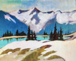 Glacial Lake 8 x 10, acrylic on canvas - sold