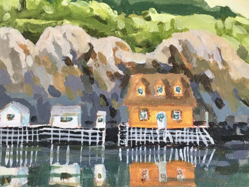 Quidi Vidi 1 Harbour 8 x 8, acrylic on canvas