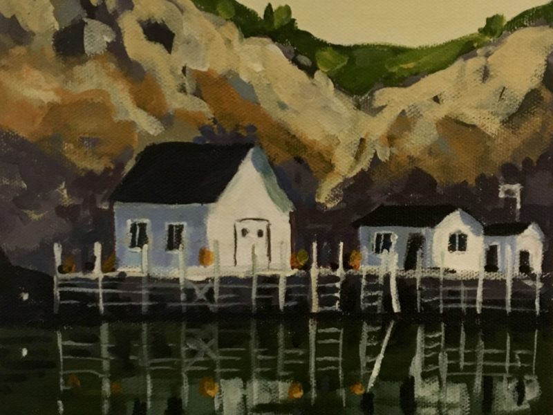 Quidi Vidi Two 8 x 8, acrylic on canvas