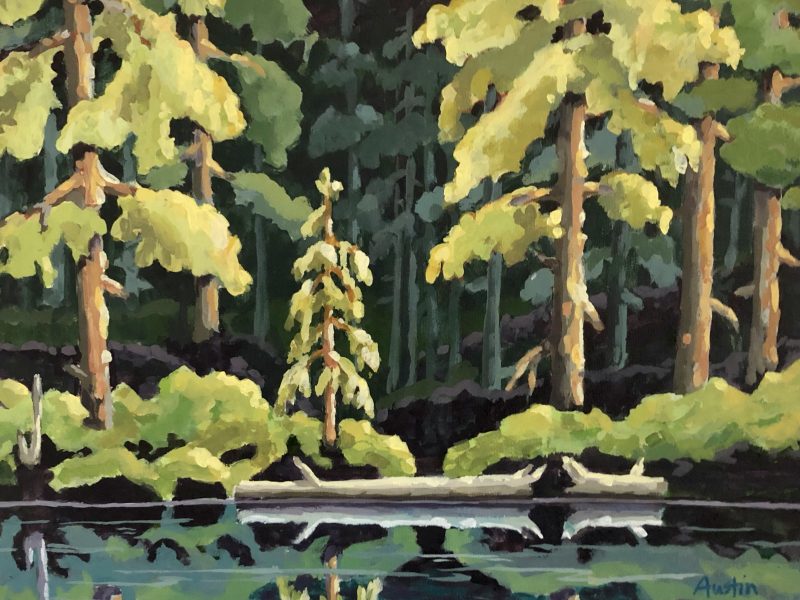 Forest Reflections 1 – Sold 16 x 20, acrylic on canvas 