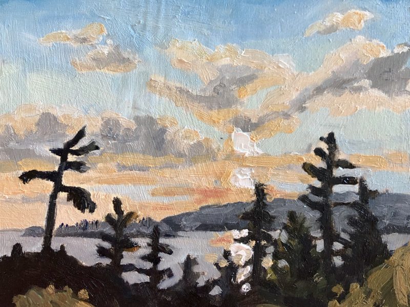 Early Evening View 8 x 8, oil on panel