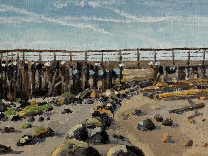 John Lawson Pier – SOLD 6.5 x 12, oil on cradled panel