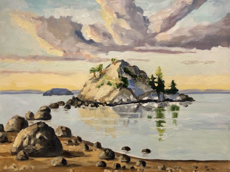 Whytecliff Beach Stillness -SOLD 11 x14, oil on cradled panel