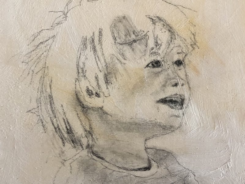 Young man 9 – Sold 6 x 6, graphite on board