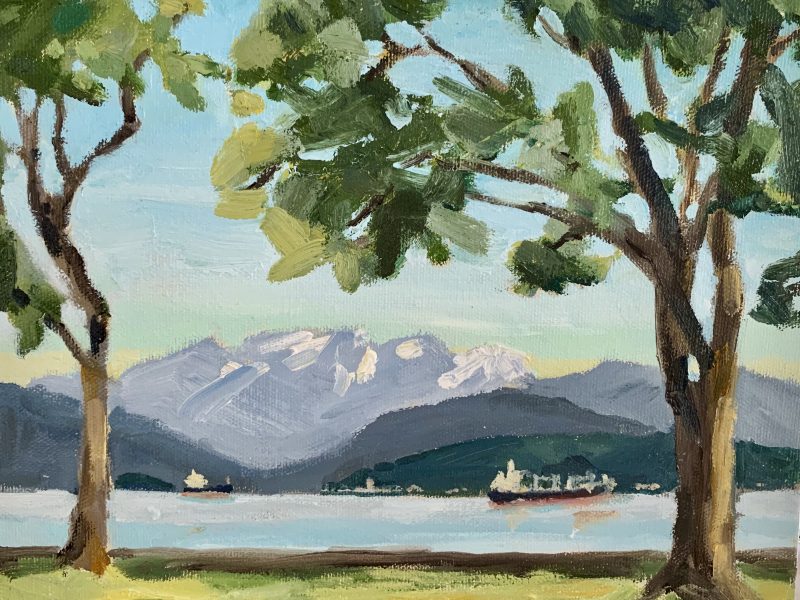 Locarno Beach View – SOLD 8 x 10, oil on canvas