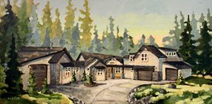 The “Lodge” – SOLD 15 x 30, acrylic on canvas