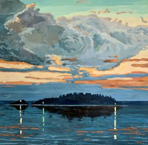Passage Island 30 x 30, acrylic on canvas