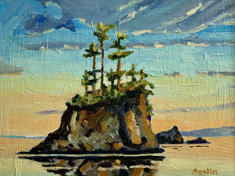 West Coast Sentinel – SOLD 8 x 10, oil on birch board