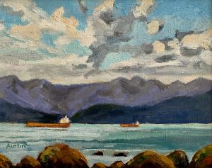 Vancouver View – SOLD 8 x 10, oil on birch board