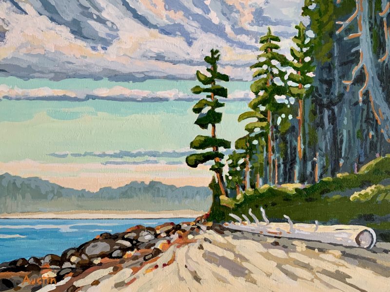 Pachena Bay, Bamfield -SOLD 11 x 14, acrylic on canvas