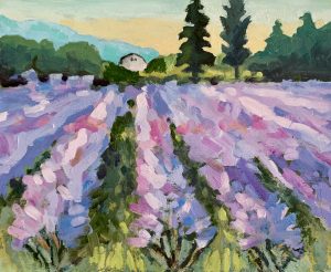 Lavender Bloom – SOLD 8 x 10, oil on birch board