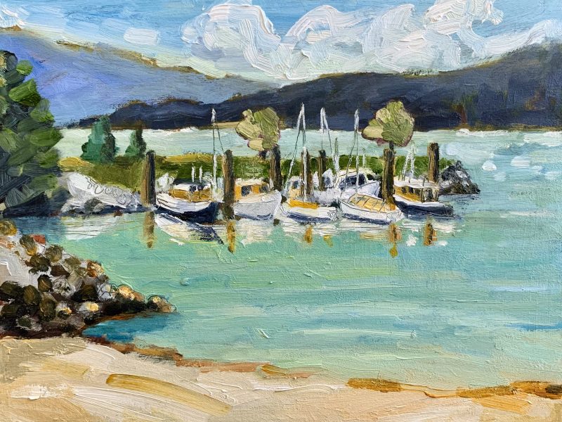 Heritage Dock, Vancouver 8 x 10, oil on board