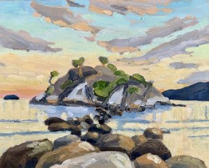 Whyte Islet, early eve – SOLD 8 x 10, oil on board