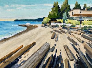 Dundarave Beach – SOLD 8 x 10, oil on cradled panel