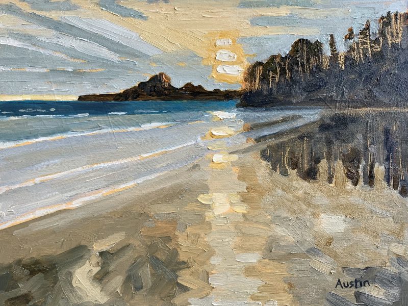 Cox Bay, Tofino 8 x 10 oil on birch board