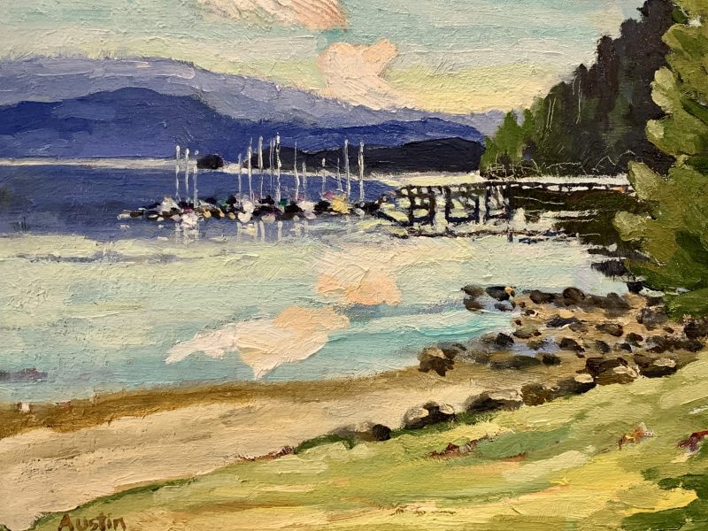 Deep Cove 8 x 10, oil on birch board