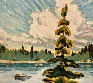 Cabin Lake, Cypress Bowl – SOLD 8 x 10, oil on birch board