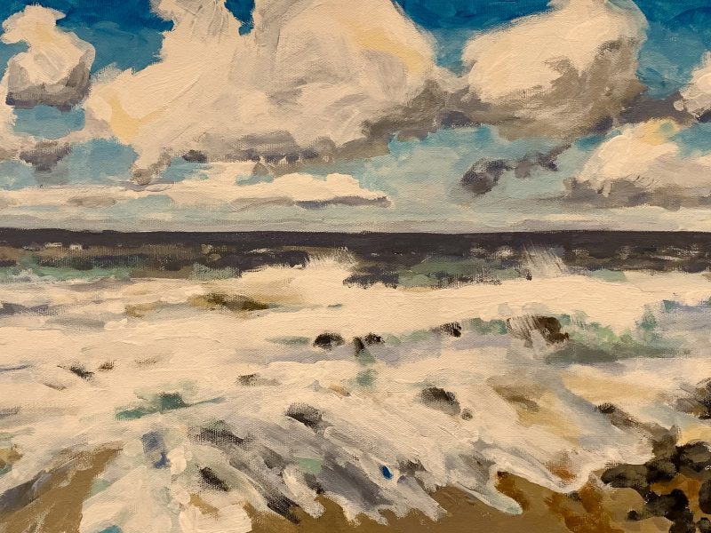 Westerly Winds, Ucluelet 12 x 24, acrylic on canvas