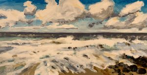Westerly Winds, Ucluelet 12 x 24, acrylic on canvas