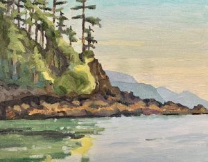 Grant Bay 8 x 10, oil on canvas board