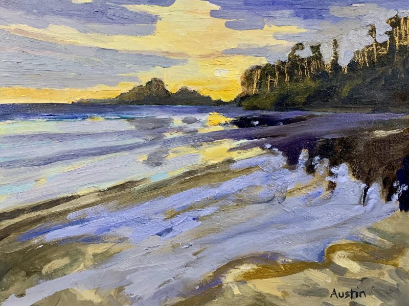 Cox Bay, Tofino 8 x 10, oil on board