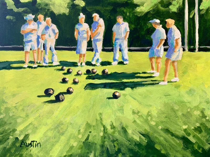 <span class="entry-title-primary">Lawn Legends</span> <span class="entry-subtitle">9 x 12, acrylic on canvas</span>