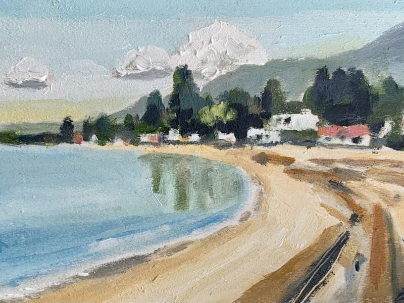 Dundarave Beach – SOLD 3 x 7, oil on board