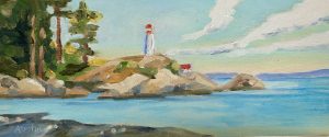 Point Atkinson – SOLD 3 x 7, oil on board 