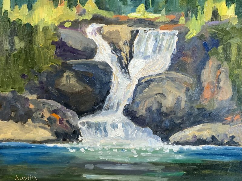 <span class="entry-title-primary">Silver Falls</span> <span class="entry-subtitle">8 x 10, oil on board</span>