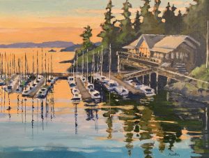 Eagle Harbour Yacht Club – SOLD 11 x 14, acrylic on board