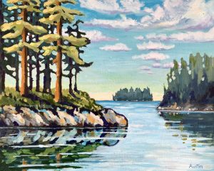 Coastal Waterways 2 – SOLD 16 x20, acrylic on canvas